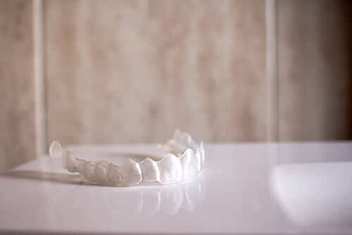 example of clear tray to retain your straight smile